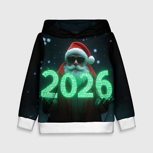 Детская толстовка Кибер дед / 3D-Белый – фото 1