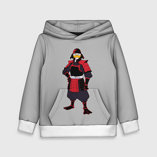 Детская толстовка Утка-самурай / 3D-Белый – фото 1