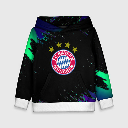 Детская толстовка Бавария Мюнхен краски текстура / 3D-Белый – фото 1
