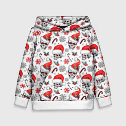 Детская толстовка Новогодние черепа