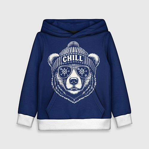 Детская толстовка Chill bear / 3D-Белый – фото 1