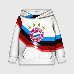 Толстовка-худи детская Бавария Мюнхен геометрия спорт, цвет: 3D-белый