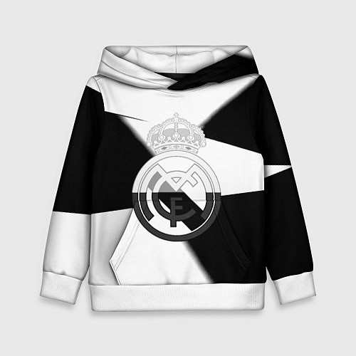 Детская толстовка Реал Мадрид геометрия полосы / 3D-Белый – фото 1