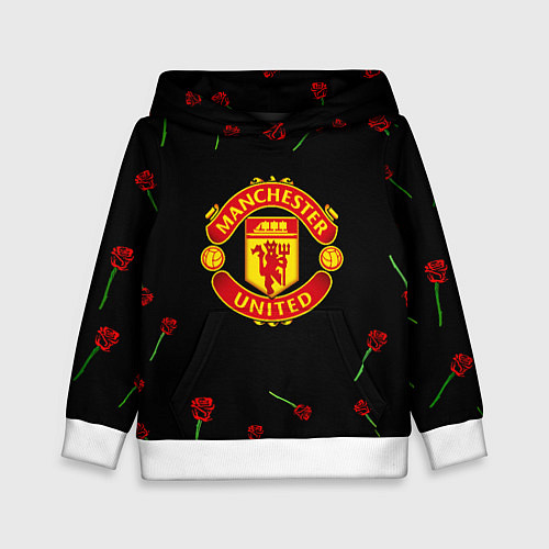 Детская толстовка Манчестер Юнайтед розы / 3D-Белый – фото 1