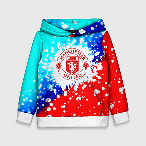Детская толстовка Манчестер Юнайтед неон / 3D-Белый – фото 1