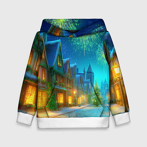 Детская толстовка Праздничный новогодний салют / 3D-Белый – фото 1