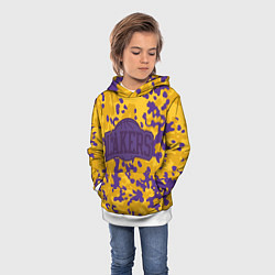 Толстовка-худи детская NBA LA Lakers, цвет: 3D-белый — фото 2