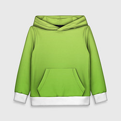 Толстовка-худи детская Color lime green, цвет: 3D-белый