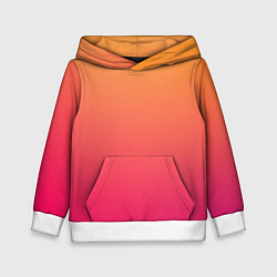 Толстовка-худи детская Color orange pink, цвет: 3D-белый