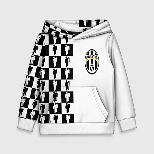 Детская толстовка Ювентус паттерн люди / 3D-Белый – фото 1