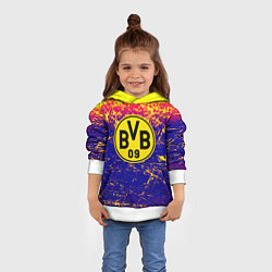 Толстовка-худи детская Borussia краски, цвет: 3D-белый — фото 2