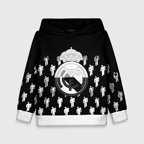 Детская толстовка Реал Мадрид люди краски / 3D-Белый – фото 1