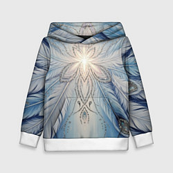 Детская толстовка Ледяной перьевой орнамент со светом