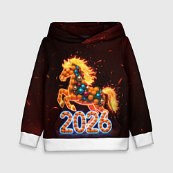 Детская толстовка Праздничная лошадь