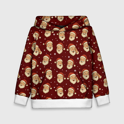 Детская толстовка Паттерн с Сантой / 3D-Белый – фото 1
