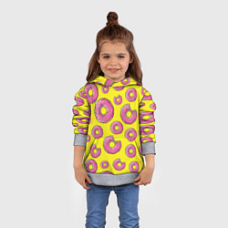 Толстовка-худи детская Пончики Гомера, цвет: 3D-меланж — фото 2