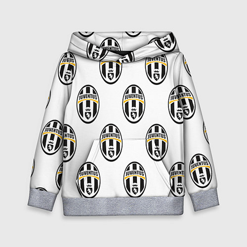 Детская толстовка Juventus Pattern / 3D-Меланж – фото 1