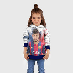 Толстовка-худи детская Neymar FCB, цвет: 3D-синий — фото 2