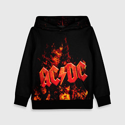 Толстовка-худи детская AC/DC Flame, цвет: 3D-черный