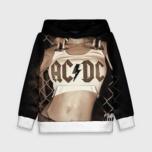 Детская толстовка AC/DC Girl / 3D-Белый – фото 1