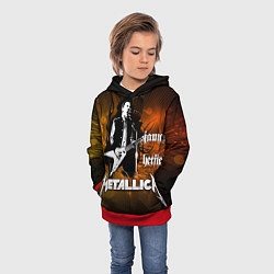 Толстовка-худи детская Metallica: James Hetfield, цвет: 3D-красный — фото 2