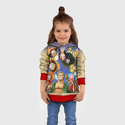 Толстовка-худи детская One Piece, цвет: 3D-красный — фото 2