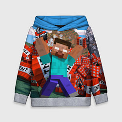 Толстовка-худи детская Minecraft Man, цвет: 3D-меланж