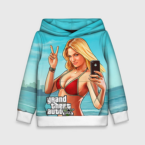 Детская толстовка GTA 5: Selfie Girl / 3D-Белый – фото 1