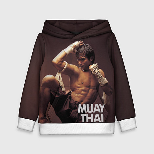 Детская толстовка Муай тай боец / 3D-Белый – фото 1