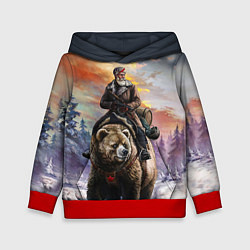 Детская толстовка Красноармеец на медведе