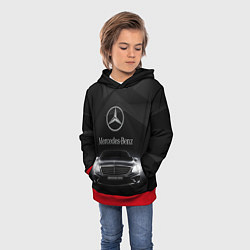 Толстовка-худи детская Mercedes, цвет: 3D-красный — фото 2