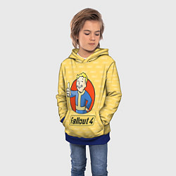 Толстовка-худи детская Fallout 4: Pip-Boy, цвет: 3D-синий — фото 2