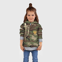 Толстовка-худи детская Униформа дембеля, цвет: 3D-меланж — фото 2