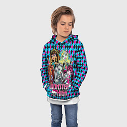 Толстовка-худи детская Monster High, цвет: 3D-белый — фото 2