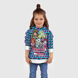 Толстовка-худи детская Monster High, цвет: 3D-белый — фото 2