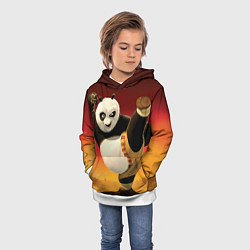 Толстовка-худи детская Кунг фу панда, цвет: 3D-белый — фото 2