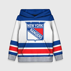 Толстовка-худи детская New York Rangers, цвет: 3D-меланж