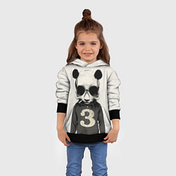 Толстовка-худи детская Скелет панды, цвет: 3D-черный — фото 2
