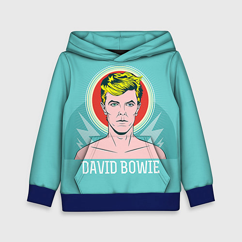 Детская толстовка David Bowie: pop-art / 3D-Синий – фото 1