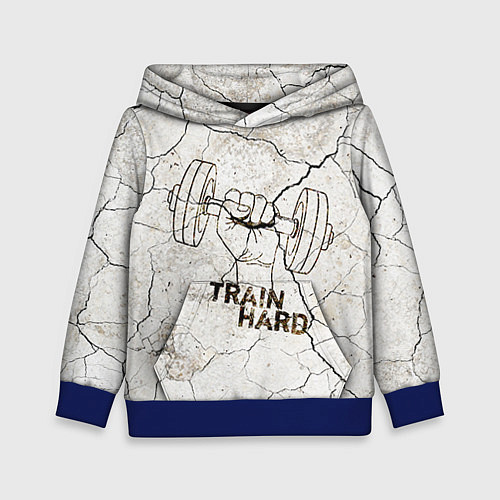 Детская толстовка Train hard / 3D-Синий – фото 1