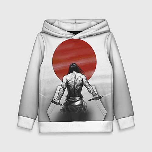 Детская толстовка Ярость самурая / 3D-Белый – фото 1
