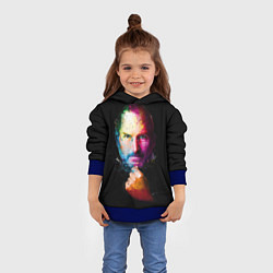 Толстовка-худи детская Стив Джобс, цвет: 3D-синий — фото 2