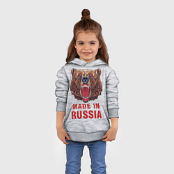 Толстовка-худи детская Bear: Made in Russia, цвет: 3D-меланж — фото 2