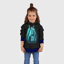 Толстовка-худи детская Тоторо в лесу, цвет: 3D-синий — фото 2