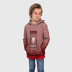 Толстовка-худи детская DOOM Skull, цвет: 3D-красный — фото 2