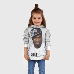 Толстовка-худи детская 50 cent, цвет: 3D-белый — фото 2