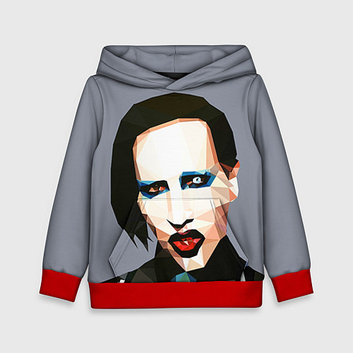 Детская толстовка Mаrilyn Manson Art / 3D-Красный – фото 1