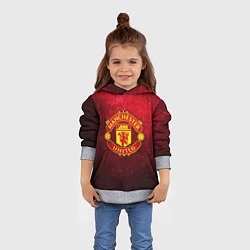 Толстовка-худи детская Манчестер Юнайтед, цвет: 3D-меланж — фото 2