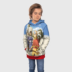 Толстовка-худи детская Легенда об Аанге, цвет: 3D-красный — фото 2