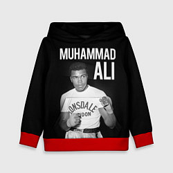 Толстовка-худи детская Muhammad Ali, цвет: 3D-красный